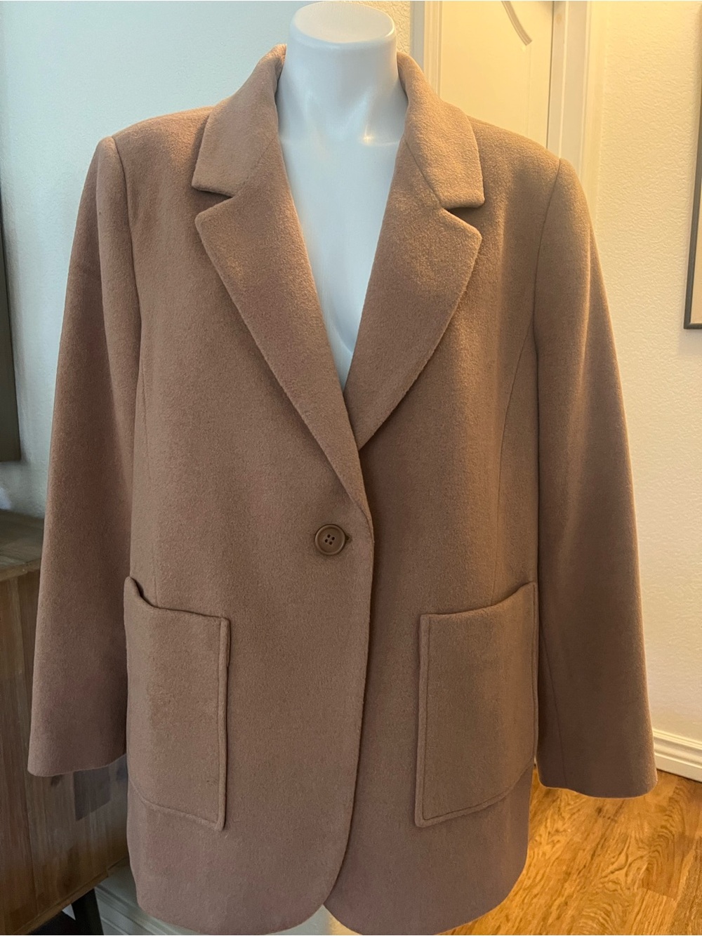 Velvet by Jenny Graham NEW, NWT size M Classic Women's Single-Button Camel Coat